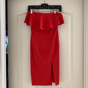 Strapless red dress perfect for the holidays NWT